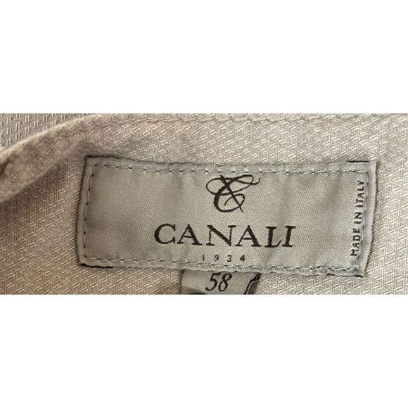Canali 5 Picket Regular Fit Pant in Light Grey NWT Size Italian 58 or US 40 - Picture 8 of 8